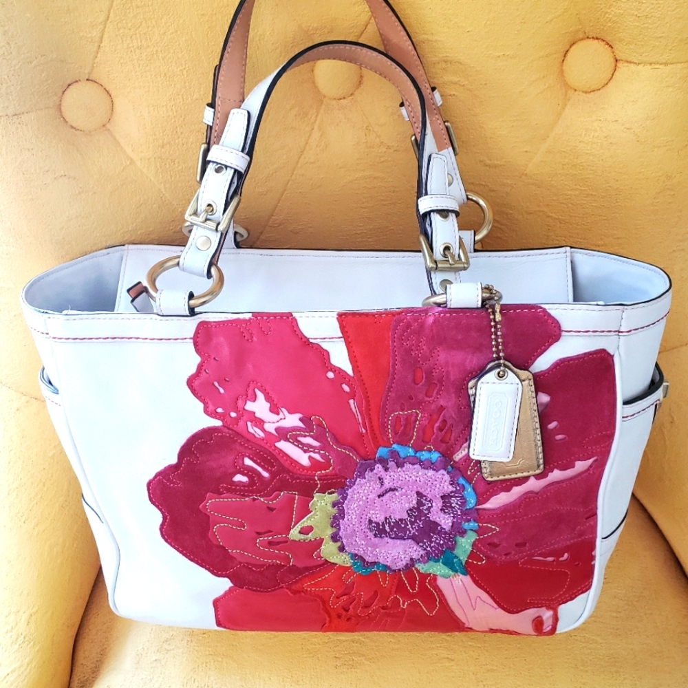 Coach Poppy Peace Ltd Ed Leather Bag